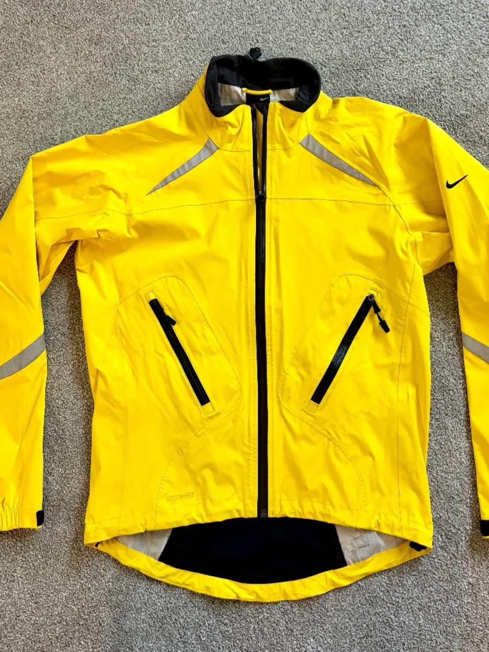 Ladies Bike Cycling Nike Storm-Fit Rain Jacket Yellow Size Small